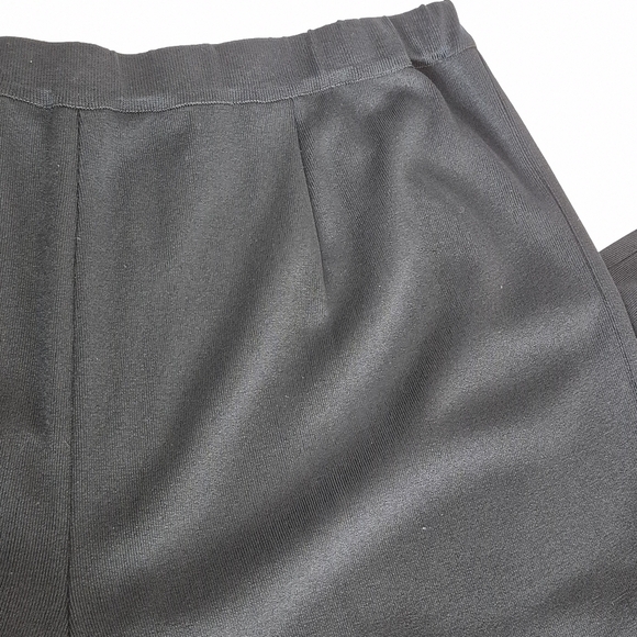 Ming Wang High Rise Straight Leg Black Knit Elastic Waist Pull-On Pants - Size L - Picture 7 of 13